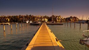 Port de Sotogrande au coucher du soleil
