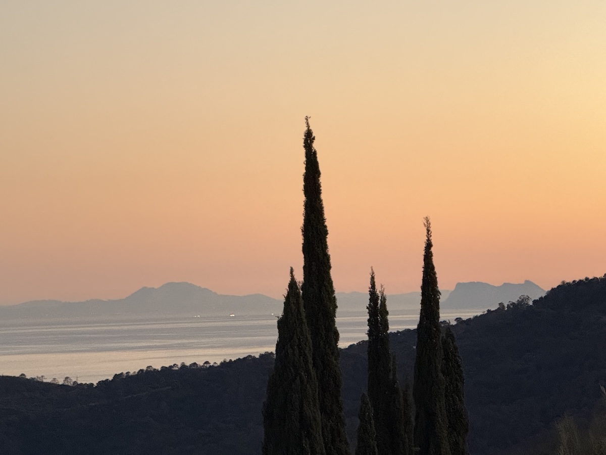 Coucher de soleil sur la côte de Marbella