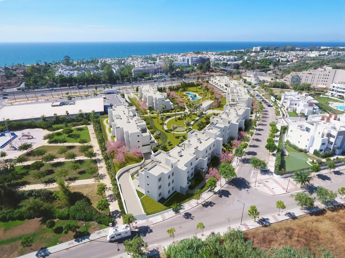 Immeuble d'Acqua Gardens Estepona avec jardins paysagers