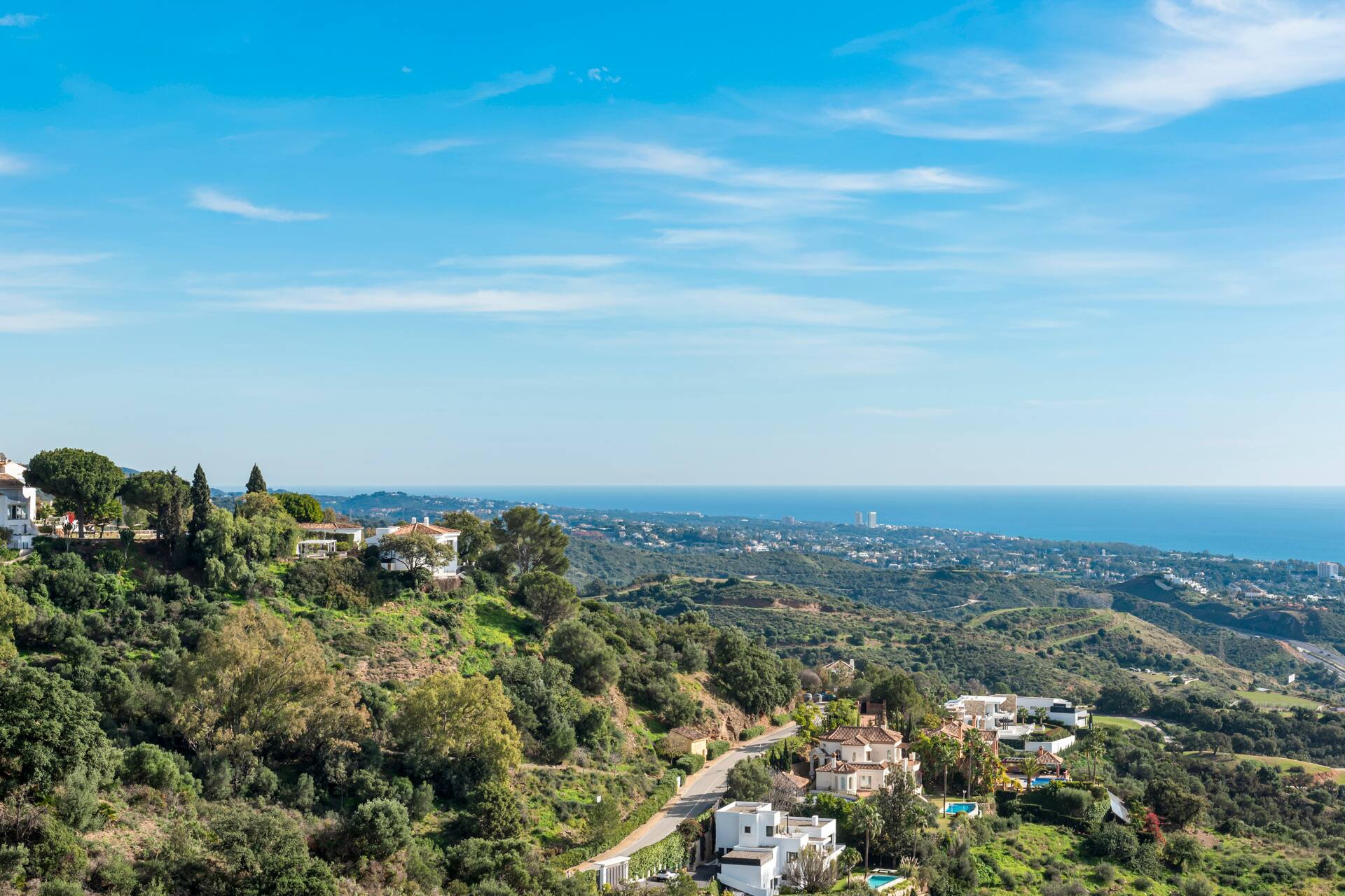 Uitzicht over Marbella en de zee