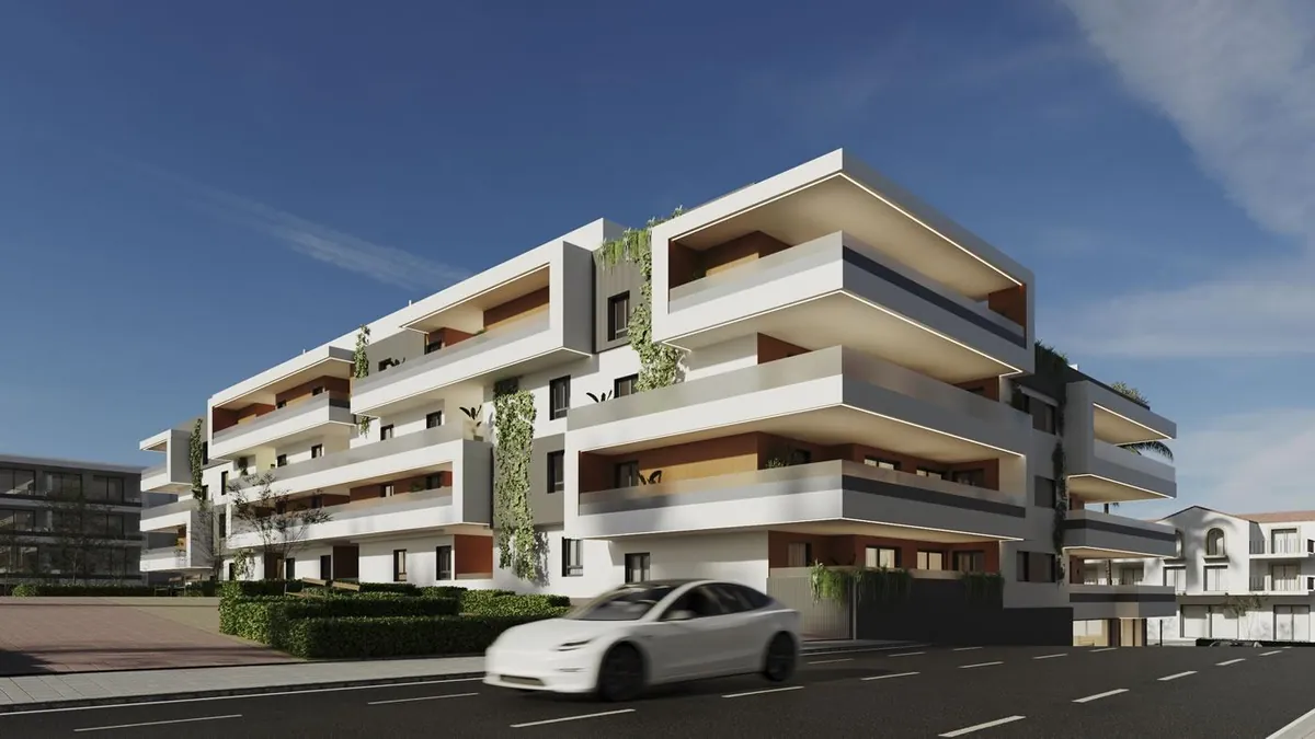 Armonia San Pedro, Marbella 1 Gevel van het nieuwbouwgebouw Armonía San Pedro in Marbella