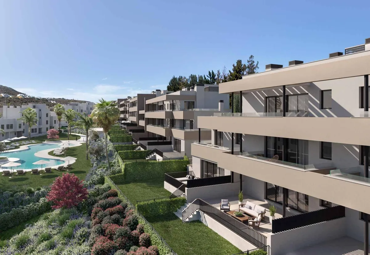 Bliss Homes, Casares 2 Groot terras bij een appartement in Bliss Homes Casares