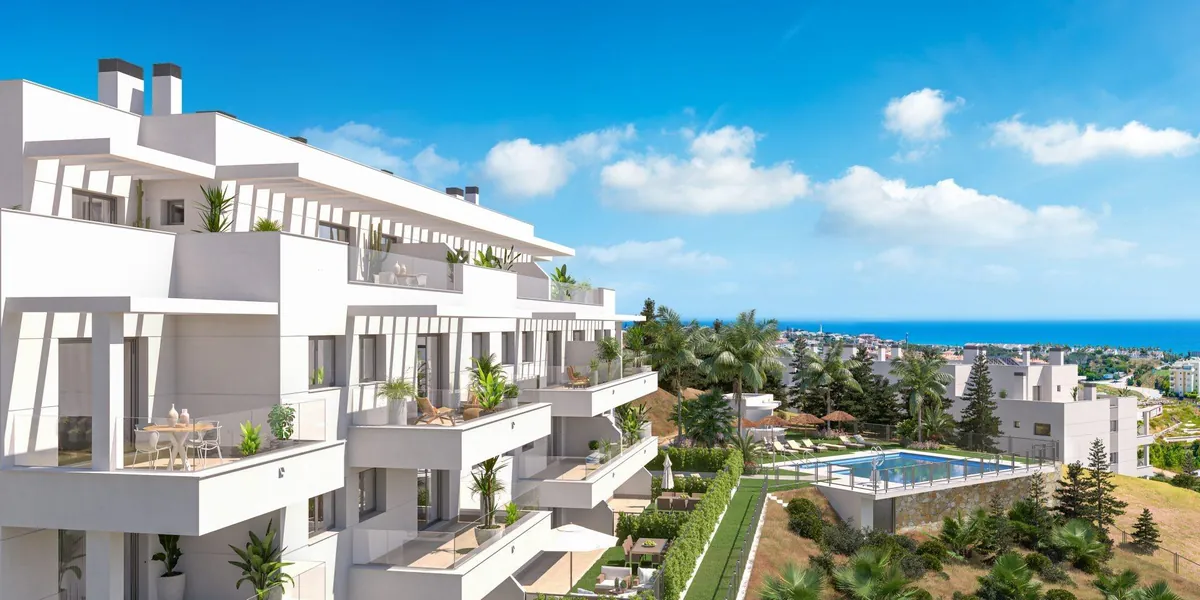 Celere Sunrise, Mijas 1 Vue extérieure du programme neuf Celere Sunrise à El Chaparral, Mijas