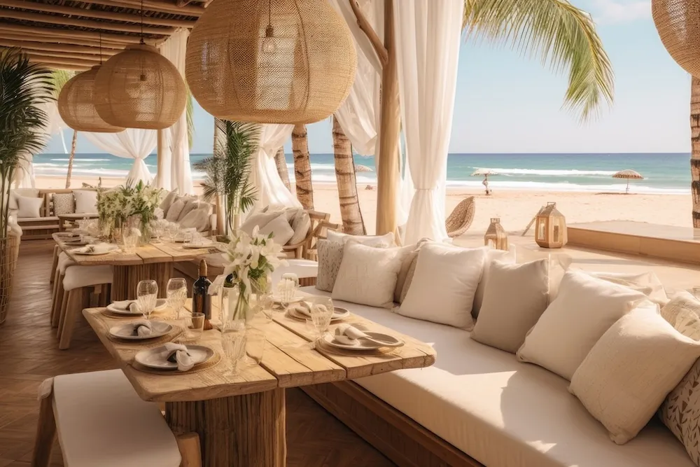 Cost of living in Marbella: beach restaurant on the coast