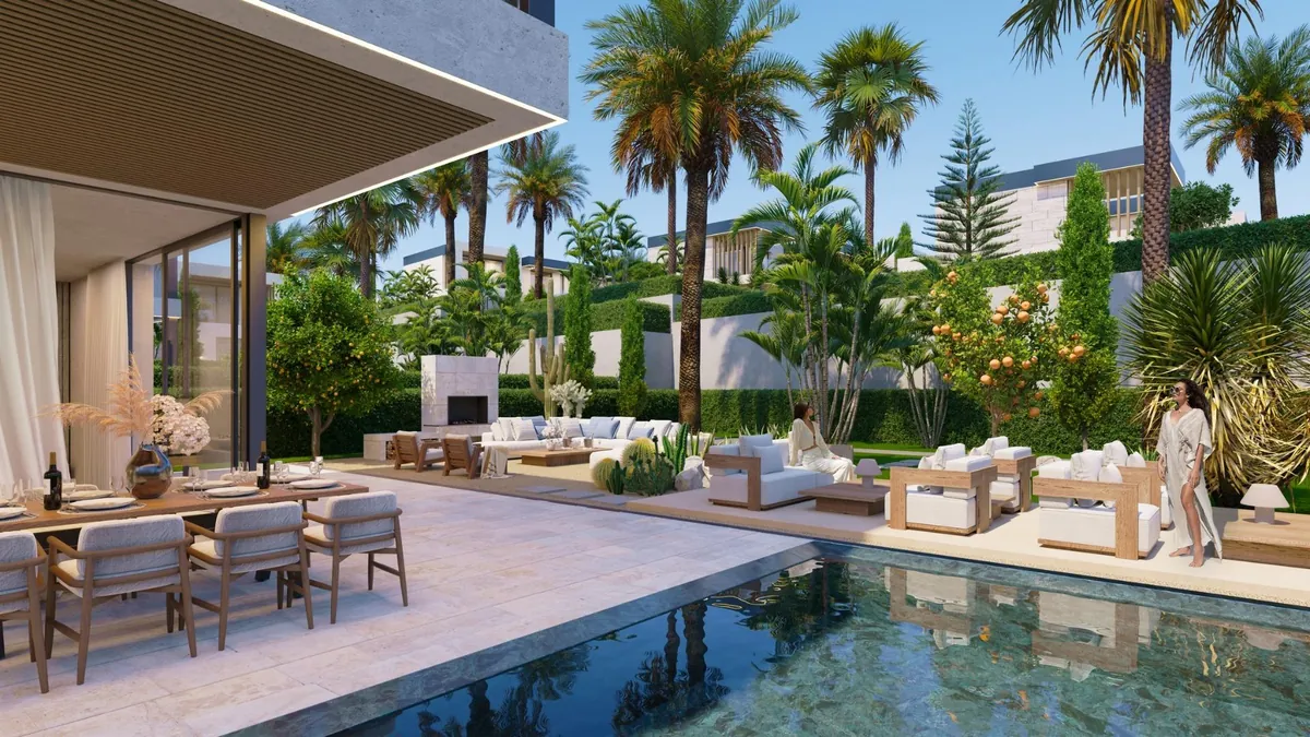 Ocean 11, Estepona 2 Piscine privée et jardin d'une villa d'Ocean 11