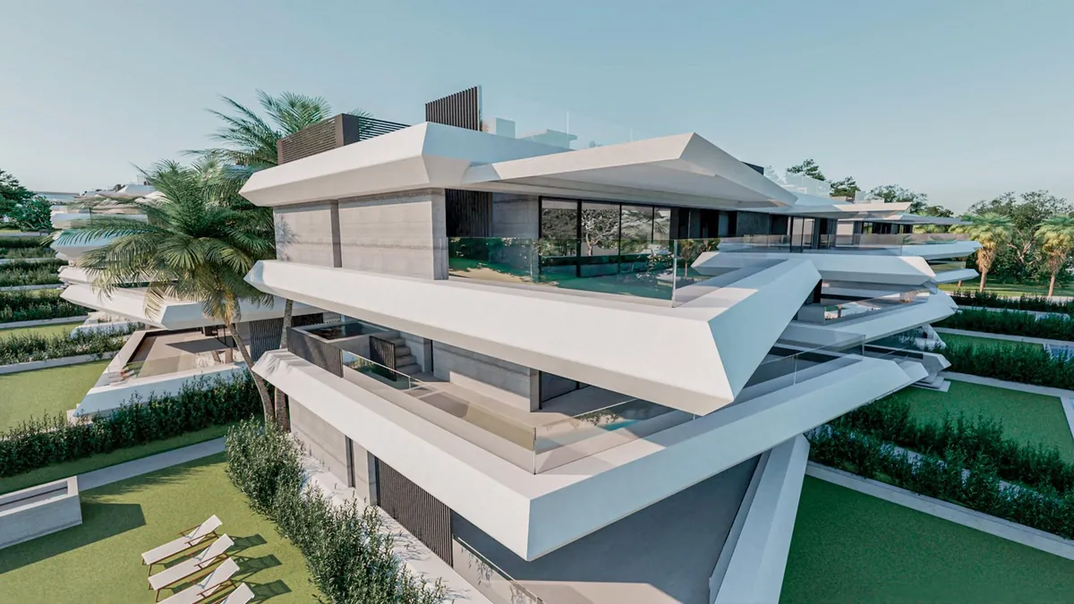 Façade de Palm Residences à La Resina Golf, Estepona