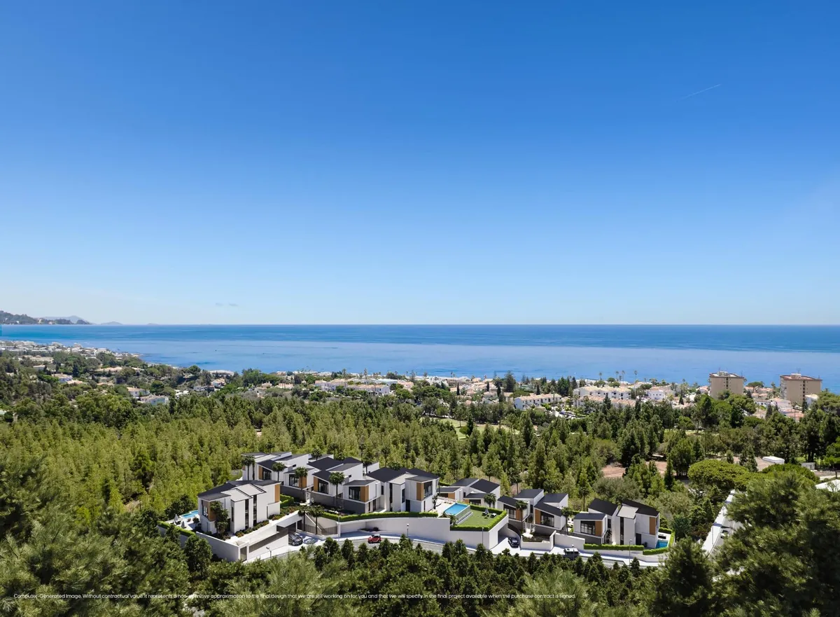 Pine Valley Villas, Mijas 1 Villa moderne de Pine Valley Villas au profil de toit décalé à Mijas