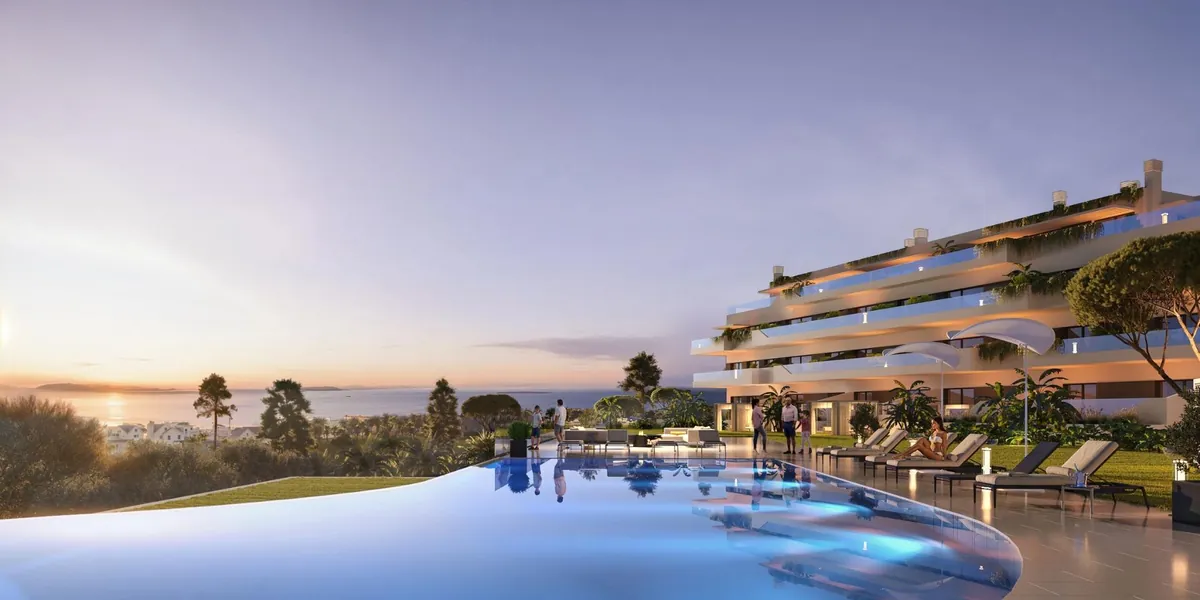 Immeuble de Rayos del Sol avec vue mer à Mijas Costa