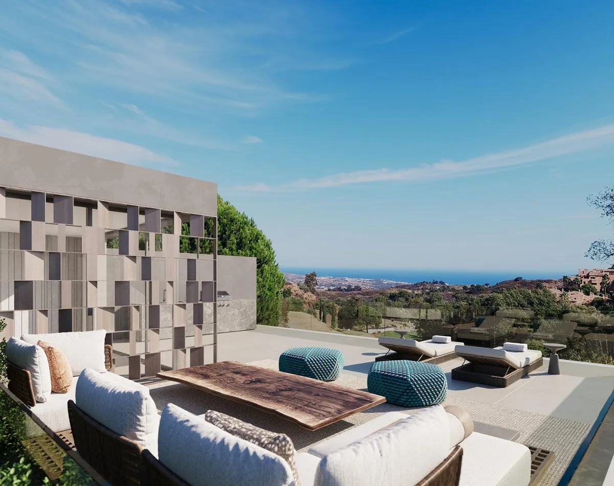Terra Nova Hills, Ojén 2 Piscine privée et terrasse d'une villa à Terra Nova Hills