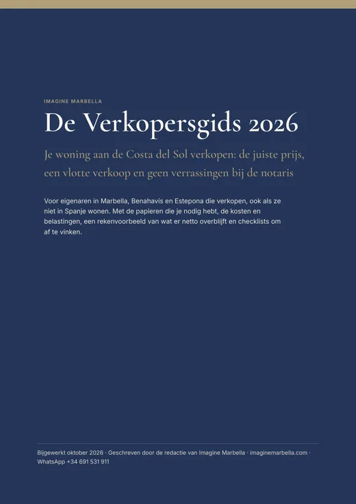 Wat kost het om een woning in Spanje te verkopen? Alle kosten op een rij 3 Guide du vendeur 2026 d'Imagine Marbella