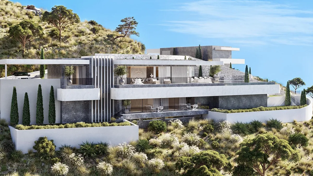 Villa de Vista Lago Residences avec piscine à débordement et vue mer