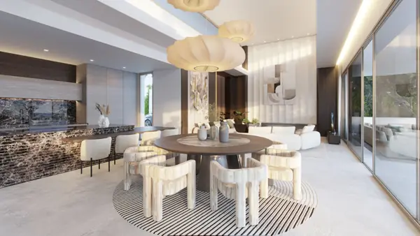 Villas Alcalá, Nueva Andalucía, Marbella, Villa Alcalá 4: comedor