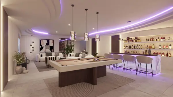 Villas Alcalá, Nueva Andalucía, Marbella, Villa Alcalá 4: sala de juegos con bar