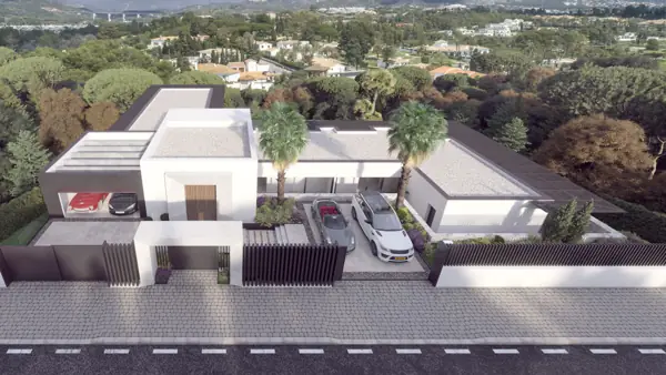 Villas Alcalá, Nueva Andalucía, Marbella, Villa Alcalá 70: vista aérea de la villa
