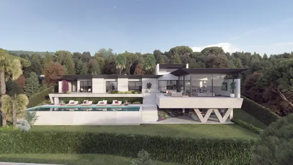 Villas Alcalá, Nueva Andalucía, Marbella, Villa Alcalá 70: villa rodeada de vegetación