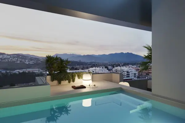 Biznaga, Las Lagunas, Mijas: dakterras met zwembad