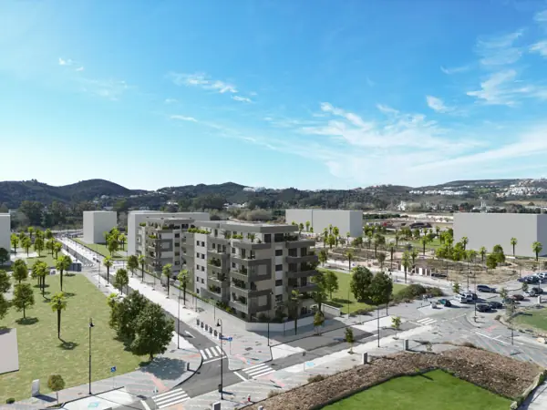 Biznaga, Las Lagunas, Mijas: luchtbeeld van de ligging