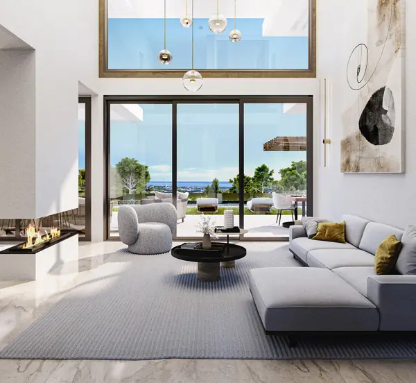 Buena Vista Hills, Mijas: double-height living room