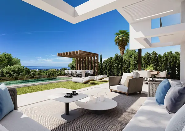 Buena Vista Hills, Mijas: terrace with lounge area
