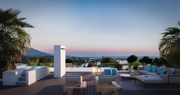 Buena Vista Hills, Mijas: roof terrace with views