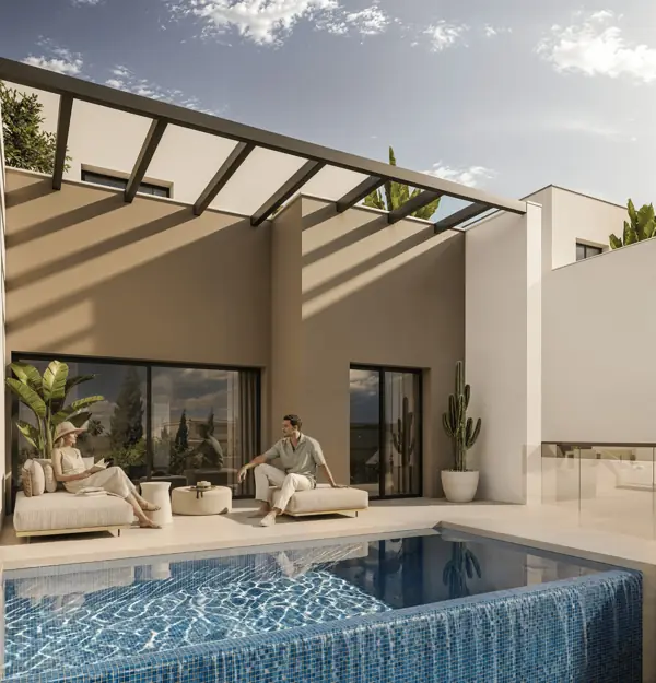 Martagina Hills, Manilva: terrace with private pool