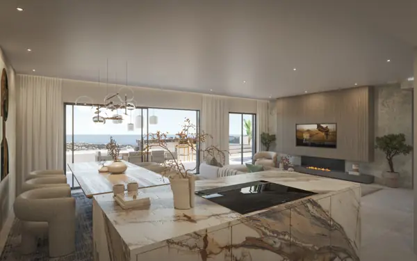 Martalia, Benalmádena: keuken met kookeiland