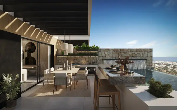 Martalia, Benalmádena: terras met buitenkeuken