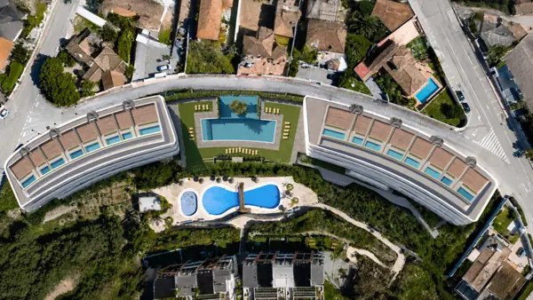 Moon 64, Los Hidalgos, Manilva: aerial view of the development