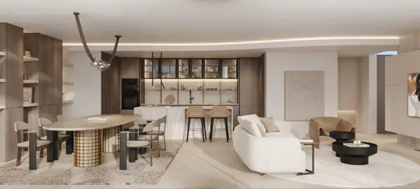 Noura Villas, Golden Mile, Marbella, Villa Sky : salon avec coin repas