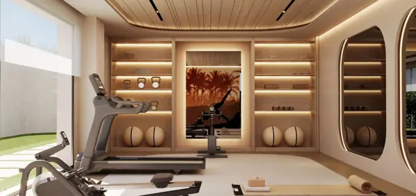 Nyra Residences, Estepona : salle de fitness de la résidence (rendu 3D)